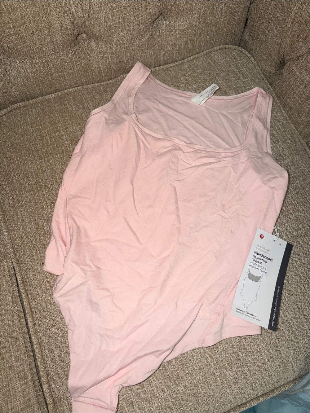 lululemon athletica Light Pink Tank Bodysuit